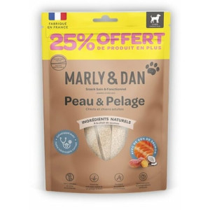 Barres à mâcher pour chien peau et pelage 80 g + 25 % par marly & dan