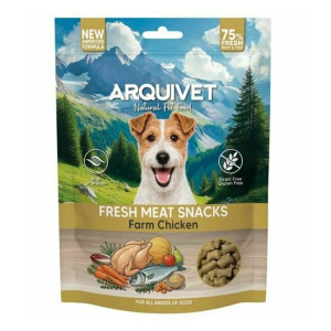 Snacks naturels semi-humides poulet fermier sans céréales pour chien arquivet