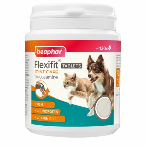Glucosamine chien chat articulations et mobilité flexifit 120 cps beaphar