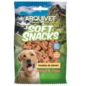 Friandises semi-humides au saumon forme os 100 g arquivet