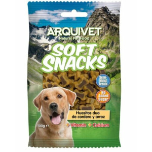 Friandises semi-humides agneau riz forme os 100 g arquivet