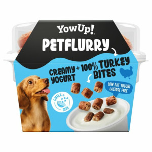 Friandises crémeuses chien yaourt dinde petflurry 125 g yow up