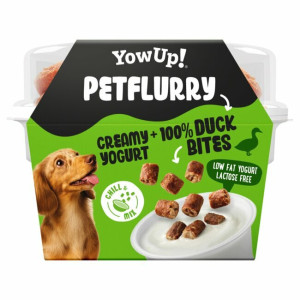 Friandises crémeuses chien yaourt canard petflurry 125 g yow up