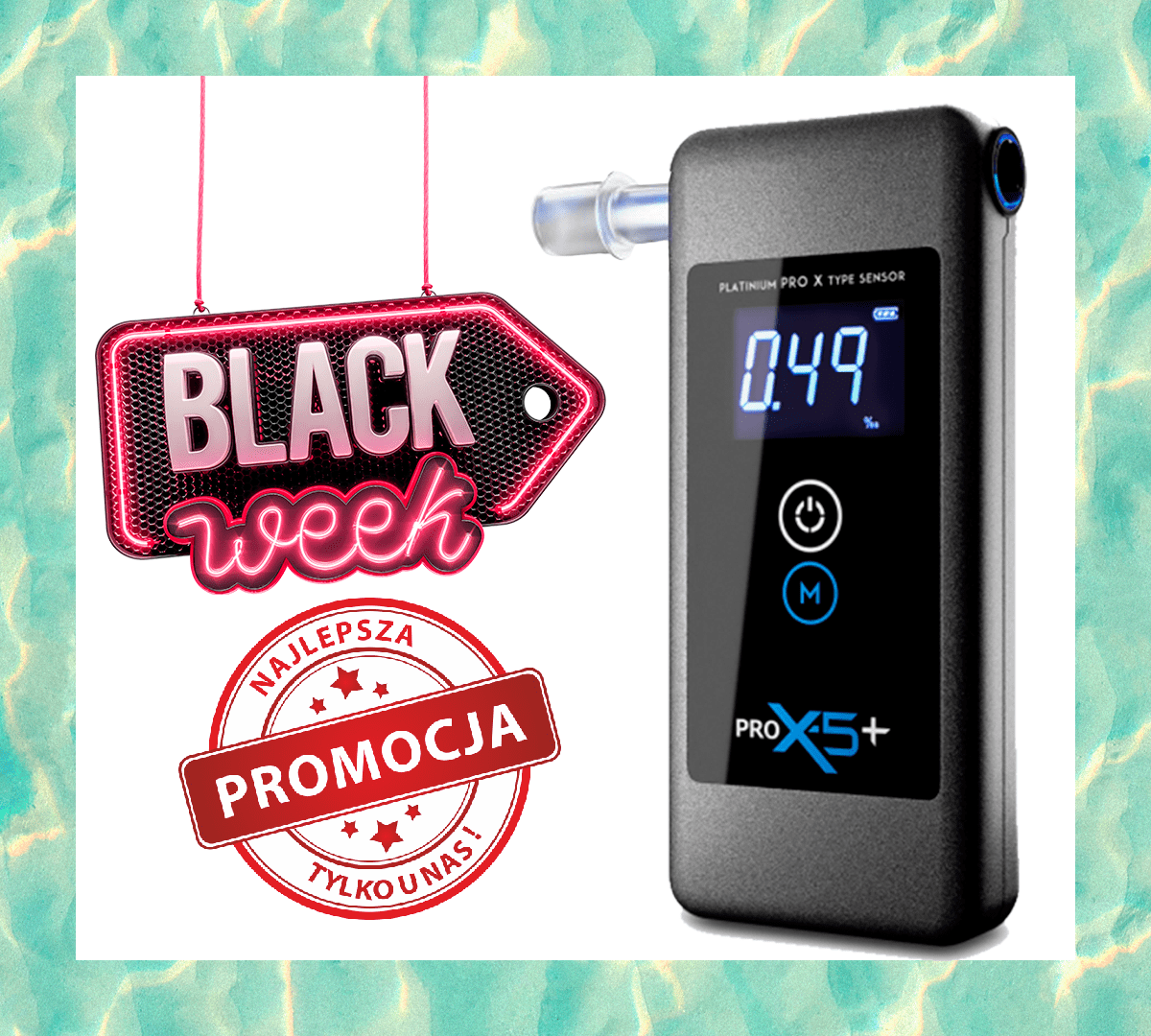 Alkomat PRO x-5+ Plus z platynowym sensorem marki AlcoFind
