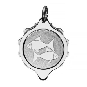 SOS Talisman - Anhänger Edelstahl, Sternzeichen Fische
