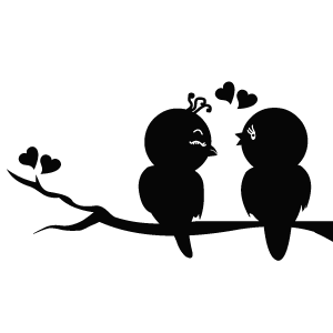 Ambiance-sticker Sticker Amour d'oiseau