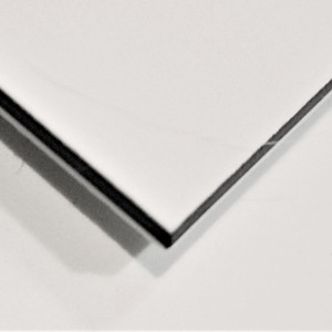 HIPS Iroplast SB Economy, 744 - biały, czarny rdzeń, mat, 3 x 1000 x 2000 mm