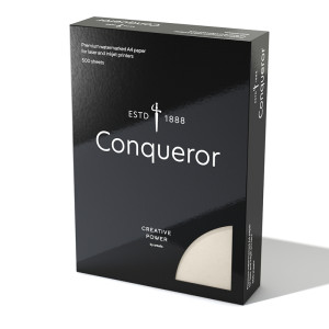 Conqueror CX22 CX22 papier ozdobny diamond white 100 g/m² A4 długi bok 120 µ supergładki ze znakiem wodnym ryza 500 ark. 210 x 297