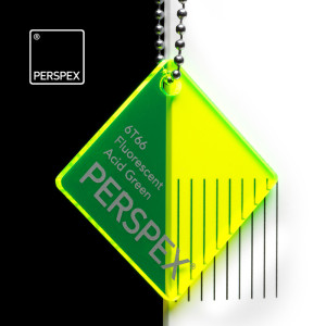 Akryl wylewany Perspex Fluorescent, 6T66 acid green, błysk, 3 x 2030 x 3050 mm