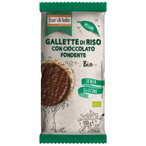 Biotobio Gallette Di Riso Con cioccolato Fondente Fior Di Loto 100g