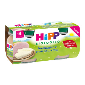 Hipp Italia Hipp Omogeneizzato Biologico Formaggino E Prosciutto 2x80g