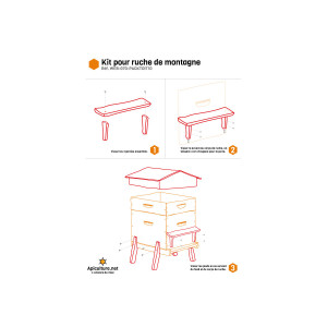 Apiculture.net - Matériel apicole français 4 Pieds bois pour ruche chalet