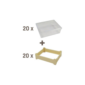 Nicot - Fabricant Français de Matériel Apicole en Plastique Pack miel en rayon grand modèle (105x130)
