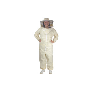 Apiculture.net - Matériel Apicole Combinaison écrue avec chapeau et voile - M