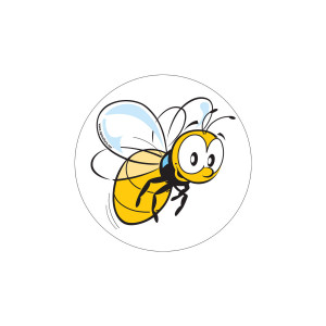 Apiculture.net - Matériel Apicole 6 autocollants abeille diam. 20 cm