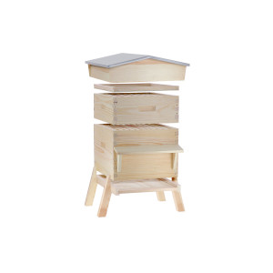 Ecoruche : Ruches Classiques en Bois Ruche chalet Dadant 10 cadres + Hausse & cadres cirés