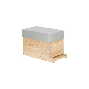 Ecoruche : Ruches Classiques en Bois Ruchette à tenons Dadant 6 cadres Hoffmann + Fond aéré