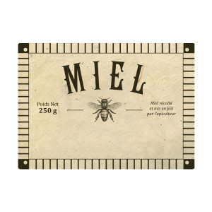 Apiculture.net - Matériel apicole français 1000 étiquettes Rustique 250g (53x38)