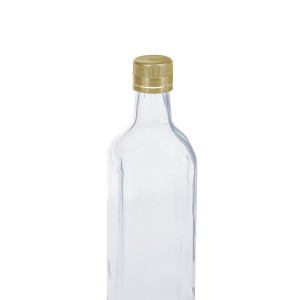 Apiculture.net - Matériel apicole français 50 capsules à vis avec verseur pour Marasca PP31,5 - Doré