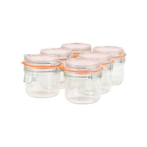 Apiculture.net - Matériel apicole français 6 pots verre Le Parfait 200 ml