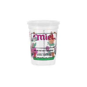 Nicot - Fabricant Français de Matériel Apicole en Plastique 25 pots Nicot Miel 4 couleurs 250g (PEP)