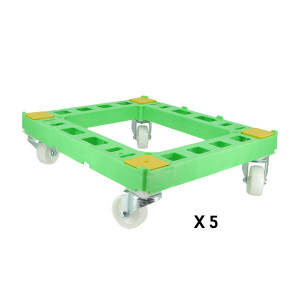 Quarti - Fabriquant Italien de Matériel Apicole 5 chariots à roulettes (kit)