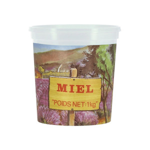 Apiculture.net - Matériel apicole français 240 pots traditionnels décor Lavande 1kg