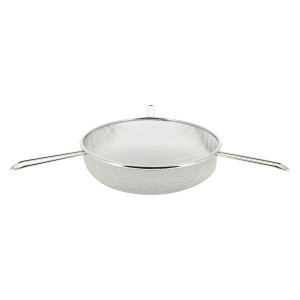 Apiculture.net - Matériel apicole français Passoire en inox simple tamis Ø 240mm avec pattes
