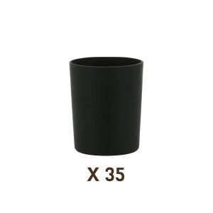 Apiculture.net - Matériel apicole français 35 verres à bougie 25cl laqués noir mat