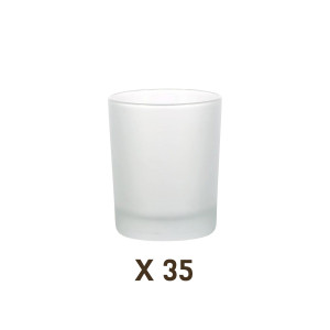 Apiculture.net - Matériel apicole français 35 verres à bougie 25cl satinés