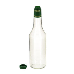Apiculture.net - Matériel apicole français 12 bouteilles Siroptima 1L avec bouchons - Noir80 mm