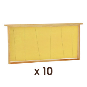 Apiculture.net - Matériel apicole français 10 cadres cirés Langstroth longueur Dadant