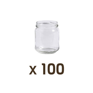 Apiculture.net - Matériel apicole français 100 pots verre 250g (212 ml) TO63