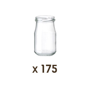 Apiculture.net - Matériel apicole français 175 pots verre Atlas 125g (106ml) TO48