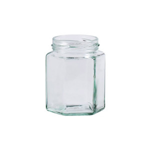 Apiculture.net - Matériel apicole français 100 pots verre hexagonaux 250g (196 ml) TO58