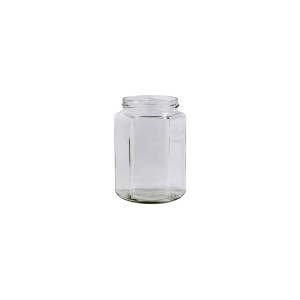Apiculture.net - Matériel apicole français 300 pots verre hexagonaux 125g (116ml) TO48