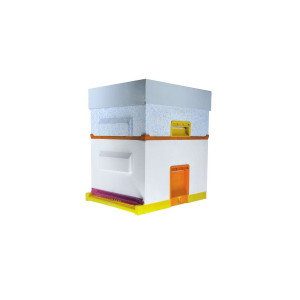 Apiculture.net - Matériel apicole français Ruche Quarti Dadant 9 cadres + Hausse & Cadres filés