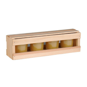 Apiculture.net - Matériel apicole français 25 coffrets bois pour 4 pots de 50g fabriqués en France