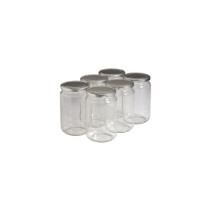 Apiculture.net - Matériel apicole français 300 pots verre 1kg (750ml) avec couvercles TO82 - 94 mmArgenté
