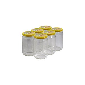 Apiculture.net - Matériel apicole français 300 pots verre 1kg (750ml) avec couvercles TO82 - 94 mmRuche Miel