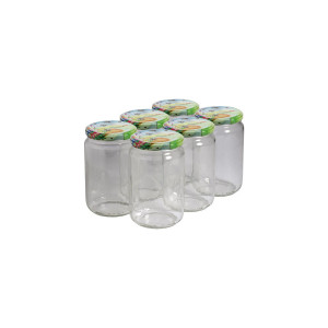 Apiculture.net - Matériel apicole français 300 pots verre 1kg (750ml) avec couvercles TO82 - 94 mmPaysage