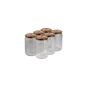 Apiculture.net - Matériel apicole français 300 pots verre 1kg (750ml) avec couvercles TO82 - 94 mmFruits