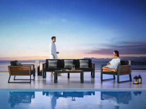Set mobilier gradina si terasa Higold New York, 2 fotolii, canapea 3 locuri si masuta, antracit