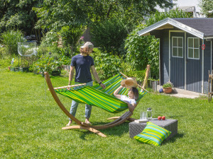 Fata de perna decorativa pentru gradina si terasa La Siesta Amante Lime, 50x50 cm
