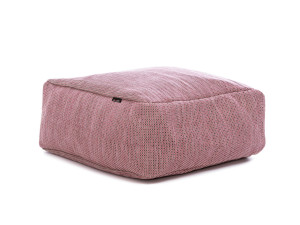 Taburet puf gradina si terasa Roolf Living Dotty Peony dreptunghiular, roz, 75x75x35 cm