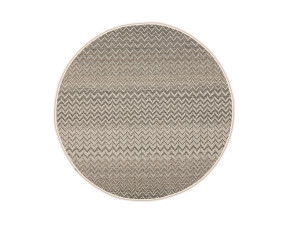 Covor exterior terasa Roolf Living Ziggy rotund, antracit/bej, diametru 160 cm