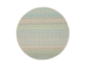 Covor exterior terasa Roolf Living Ziggy rotund, verde/bej, diametru 160 cm