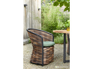 Scaun gradina si terasa Apple Bee Cocoon, cadru negru, verde