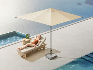 Set sezlong gradina Higold Riva, sezlong si masuta, bej