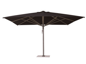 Umbrela terasa Horecalux Liva, 4×4 m cu suport din granit 90 kg, negru